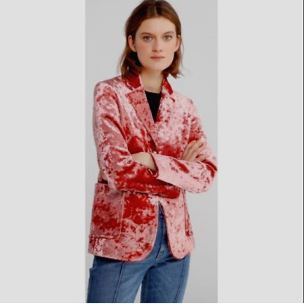 NWT Sandro Velvet Blazer Size 36 Small - Picture 2 of 15